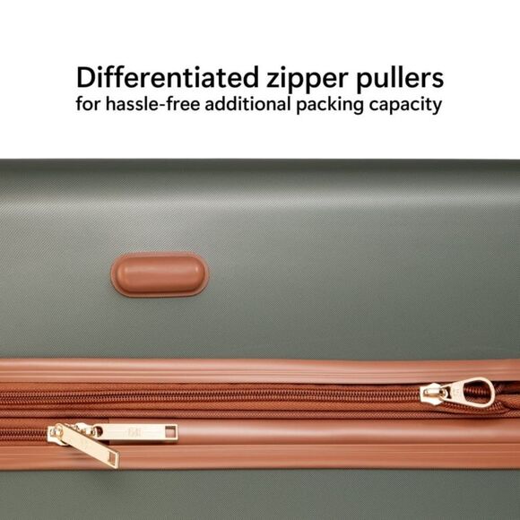 Badgley Mischka Mia 26”Luggage Spinner Vintage Vegan Exp Travel Bag suitcase - Picture 6 of 14